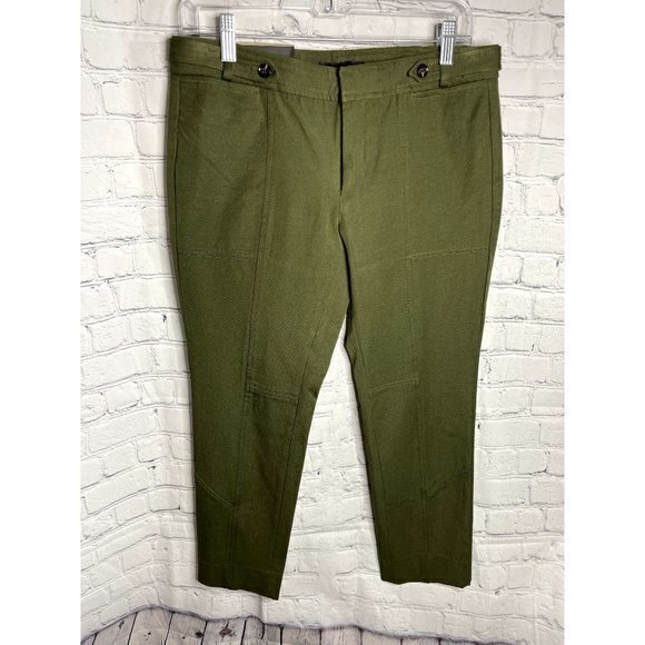 BANANA REPUBLIC SLOANE LADIES OLIVE GREEN PANTS  SZ (6)   NEW WITH TAGS.   E-235 - Picture 1 of 6
